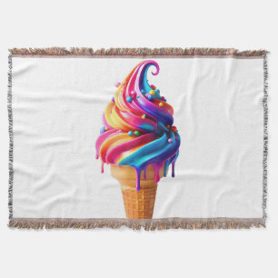 Manta El clásico cono de helado vibrante de SlipperyJoe'