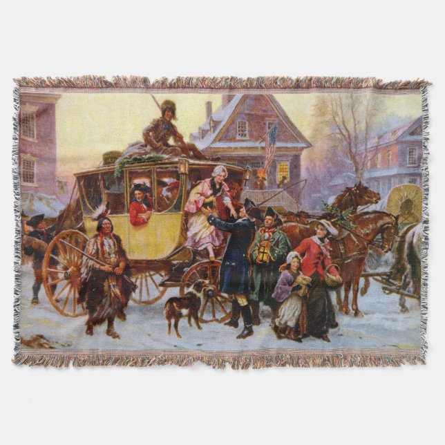 Manta El coche de Navidad 1795 Jean Leon G. Ferris (Anverso)