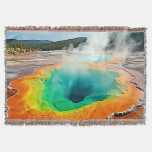 Manta El colorido arte de la primavera caliente de la na