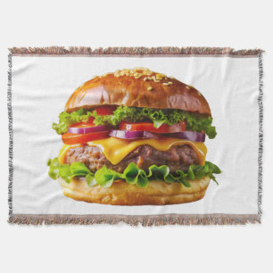Manta El delicioso y apetitoso thic de hamburguesa apila