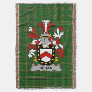 Manta El Escudo de Armas Behan irlandés Crest Ireland