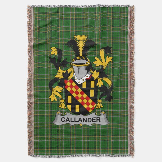 Manta El escudo de armas de Callander irlandés Crest Irl (Frente vertical)