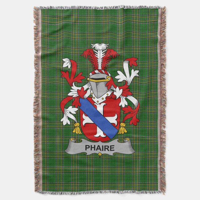 Manta El escudo de armas de la familia irlandesa Phaire  (Frente vertical)