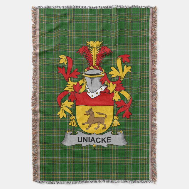 Manta El escudo de armas de la familia uniacke irlandesa (Frente vertical)