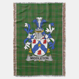 Manta El escudo de armas de Middleton irlandés Crest Irl