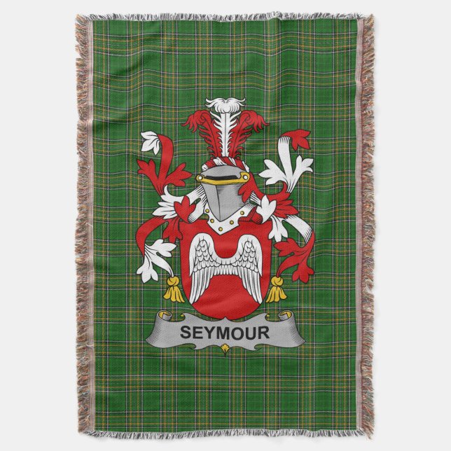 Manta El escudo de armas de Seymour en Irlanda Crest Irl (Frente vertical)