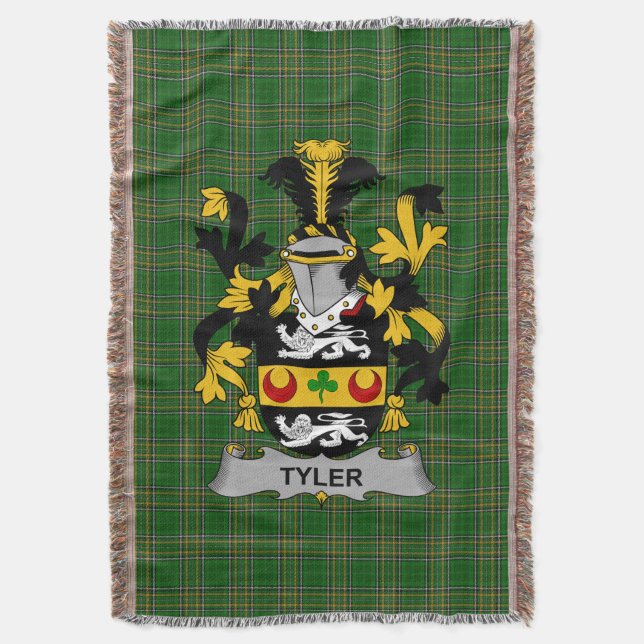 Manta El escudo de armas de Tyler irlandés Crest Irlanda (Frente vertical)