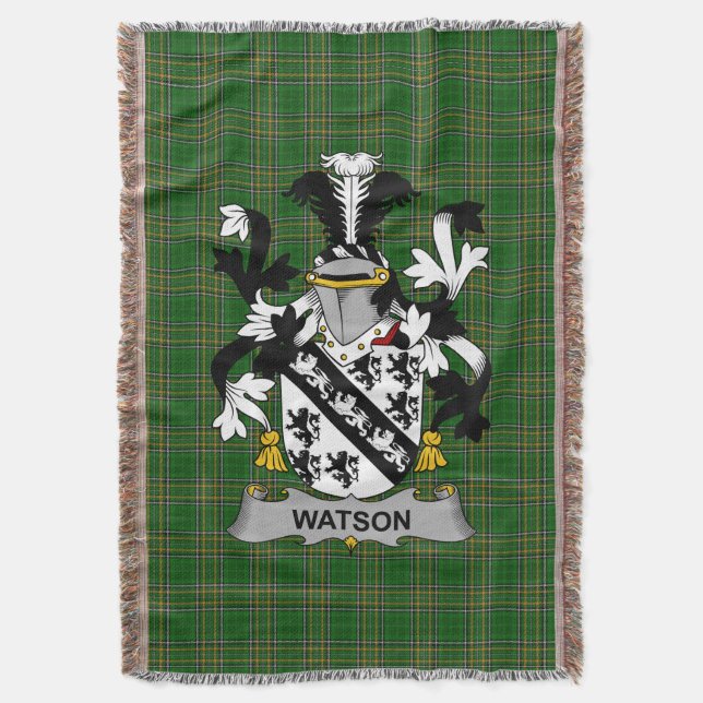 Manta El escudo de armas de Watson en Irlanda Crest Irel (Frente vertical)