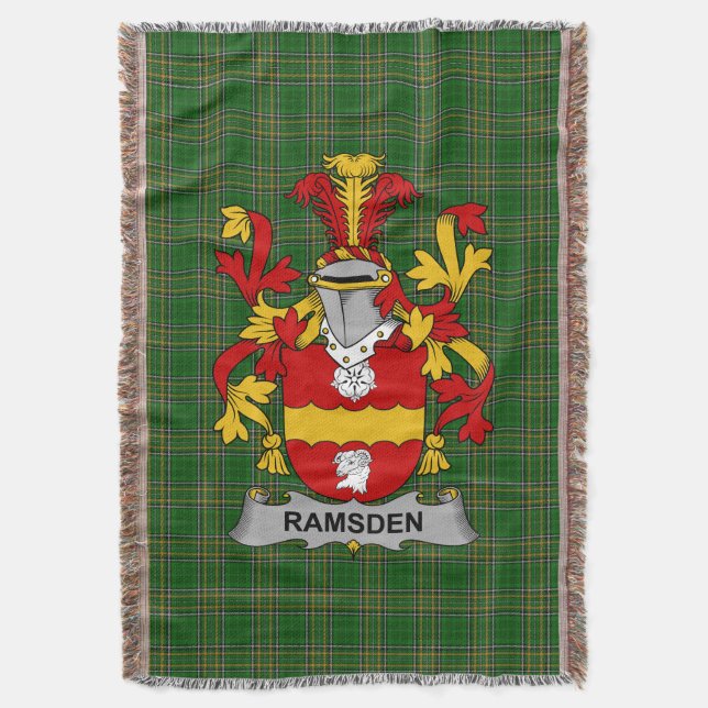 Manta El escudo de armas irlandés Ramsden Crest Irlanda (Frente vertical)