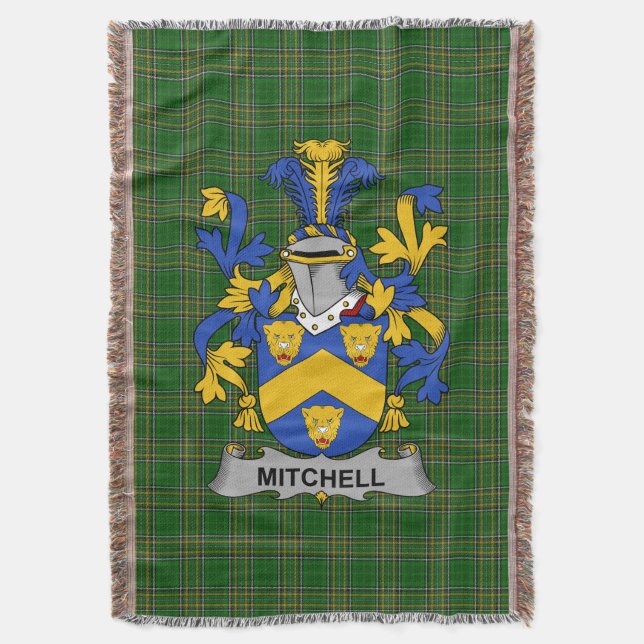 Manta El escudo de armas Mitchell en Irlanda Crest (Frente vertical)
