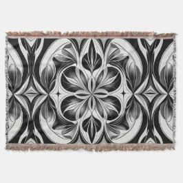 Manta El florecimiento monocromo