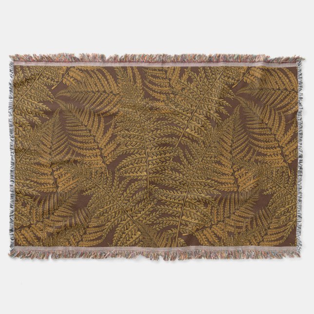 Manta El helecho otoñal en marrón (Anverso)