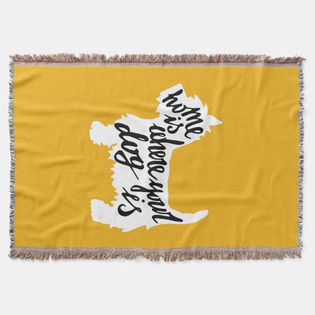 Manta El hogar es donde está su perro (Anverso)