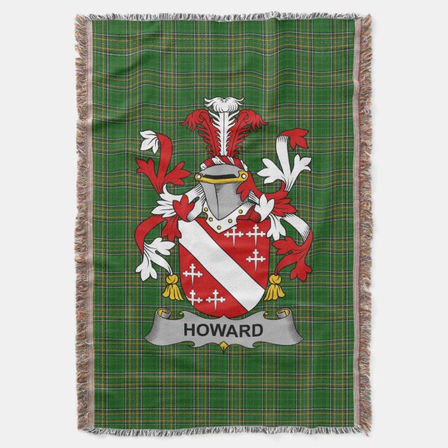 Manta El irlandés Howard Coat of Arms Family Crest Irlan (Frente vertical)