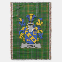 Manta El irlandés James Coat of Arms Family Crest Irland