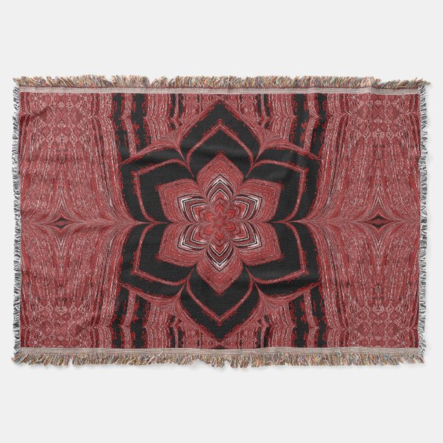 Manta El Lotus rojo en negro (Anverso)