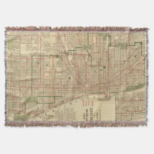 Manta El mapa de Blanchard de Chicago