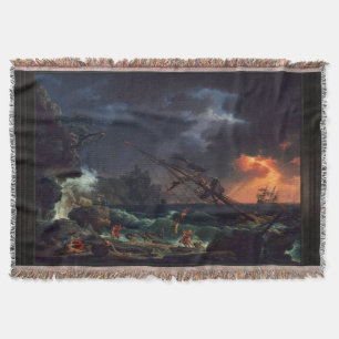 Manta El naufragio de Claude Joseph Vernet