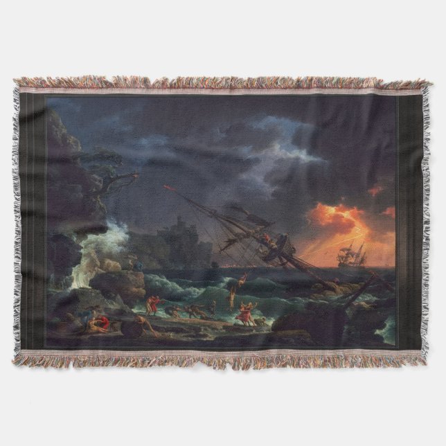 Manta El naufragio de Claude Joseph Vernet (Anverso)