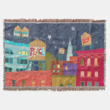 El paisaje urbano de paz, amor, esperanza, buena v