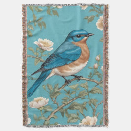Manta El pájaro azul William Morris inspiró a Turquois