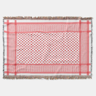 Manta El patrón palestino de Keffiyeh rojo