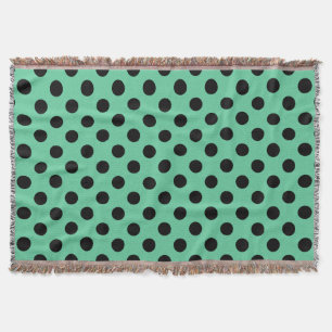 Manta El polka negro se pone verde a la menta
