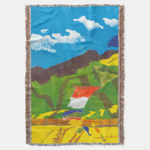 Manta El rezo señala II por medio de una bandera