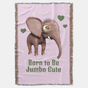 Manta Elefante bebé lindo personalizado nacido para ser