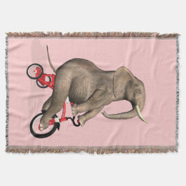 Manta Elefante Cuto Montando Un Triciclo
