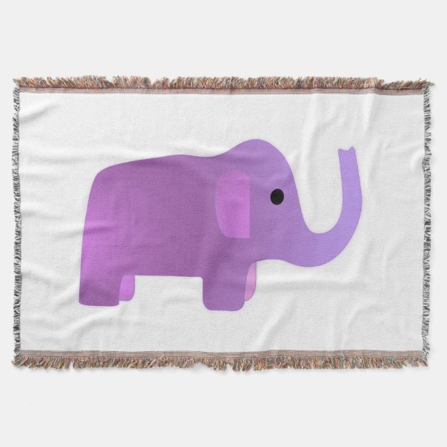 Manta Elefante rosa lindo (Anverso)