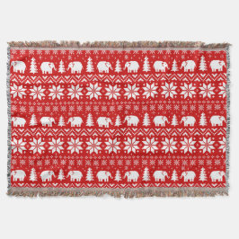 Manta Elefantes Cuadros Navidades Patrón de vacaciones N