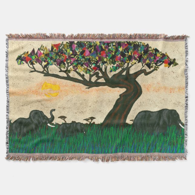 Manta Elefantes en los aviones de África (Anverso)