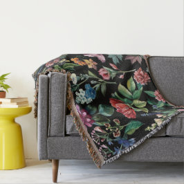 Manta Elegancia botánica vintage