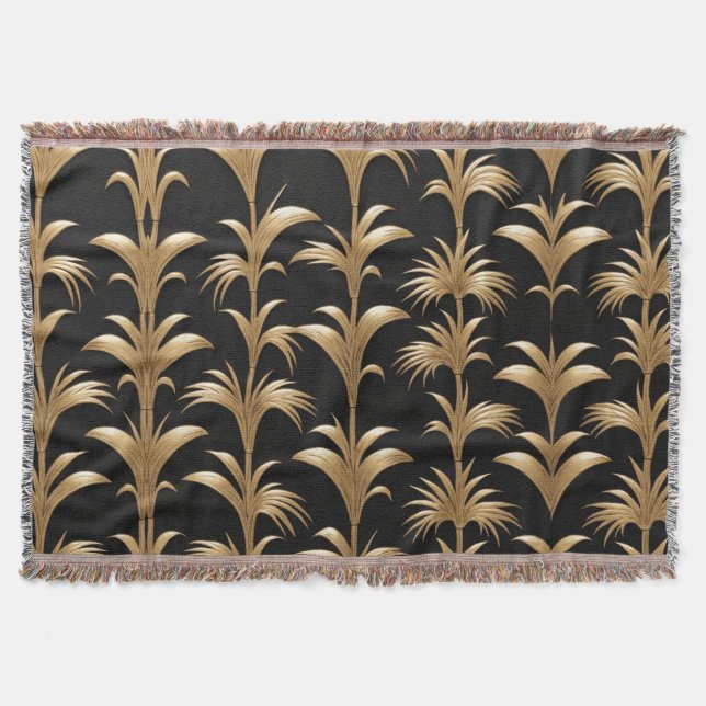 Manta Elegancia de Bambú Dorado (Anverso)