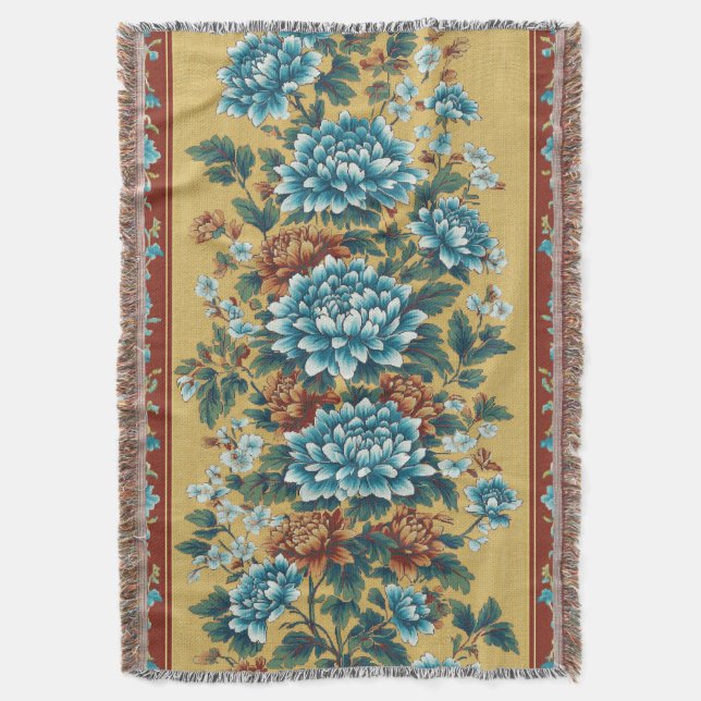 Manta Elegancia de crisantemo (Frente vertical)