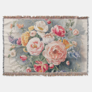 Manta Elegancia floral belga