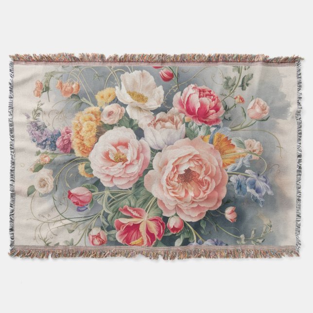 Manta Elegancia floral belga (Anverso)