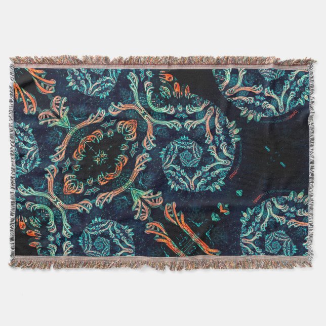 Manta Elegancia fractal oscura (Anverso)