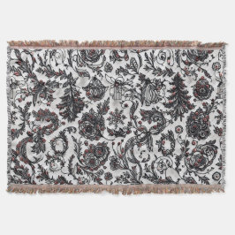 Manta Elegant Christmas floral ornament pattern design