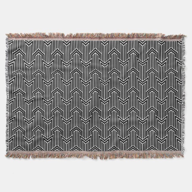 Manta Elegante ArtDeco Chevron Zigzag (Anverso)