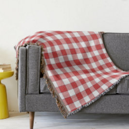 Manta Elegante campiña de picnic blanco rojo tachado