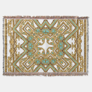 Manta Elegante diseño barroco dorado, ornamental.