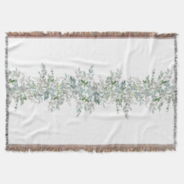 Manta Elegante diseño de hojas verdes