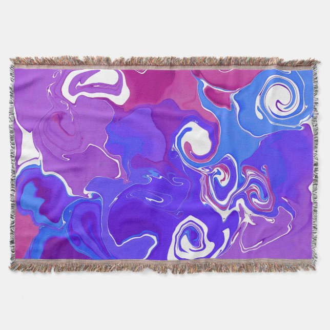 Manta Elegante diseño de mármol Throw Blanket. (Anverso)