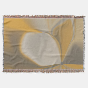 Manta Elegante Floral Abstracta Amarillo Blanco Pétalo E