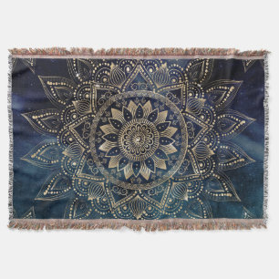 Manta Elegante galaxia azul Mandala dorada