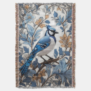 Manta Elegante Jay Azul William Morris Inspirado
