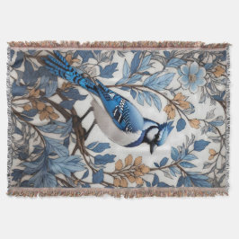Manta Elegante Jay Azul William Morris Inspirado