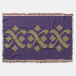 Manta Elegante morado y beige oscuro